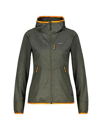 MERU | Giacca in pile da donna Silkeborg Stretch con cappuccio | olive